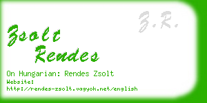 zsolt rendes business card